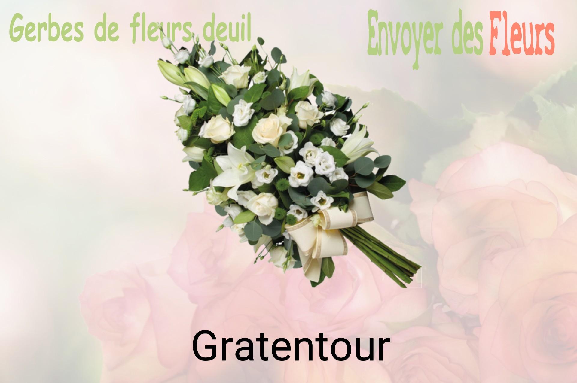 Gerbe de fleurs de deuil livrée à Gratentour